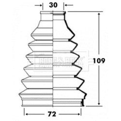Cv Joint Boot Kit BORG & BECK BCB6074 for PEUGEOT 1007 OE 3293C0