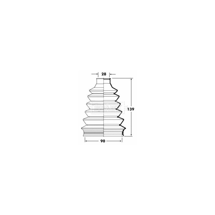 Cv Joint Boot Kit BORG & BECK BCB6085 for LAND ROVER DISCOVERY