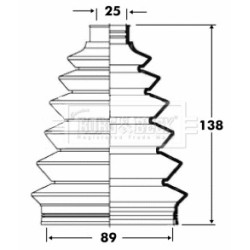 Cv Joint Boot Kit BORG & BECK BCB6088 for LAND ROVER FREELANDER