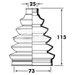 Cv Joint Boot Kit BORG & BECK BCB6089 for LAND ROVER FREELANDER