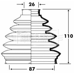 Cv Joint Boot Kit BORG & BECK BCB6097 for VAUXHALL