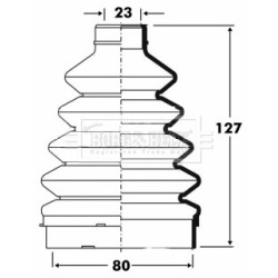 Cv Joint Boot Kit BORG & BECK BCB6099 for VAUXHALL OE 026032413