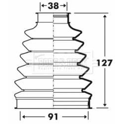 Cv Joint Boot Kit BORG & BECK BCB6102 for FORD
