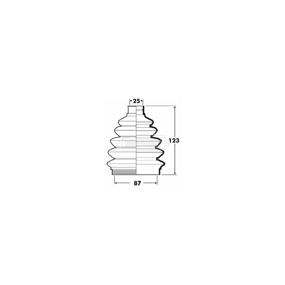 Cv Joint Boot Kit BORG & BECK BCB6105 for VW FOX OE 6QE498203A