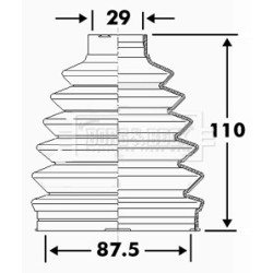 Cv Joint Boot Kit BORG & BECK BCB6111 for JEEP