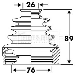 Cv Joint Boot Kit BORG & BECK BCB6112 for RENAULT OE 7701209474