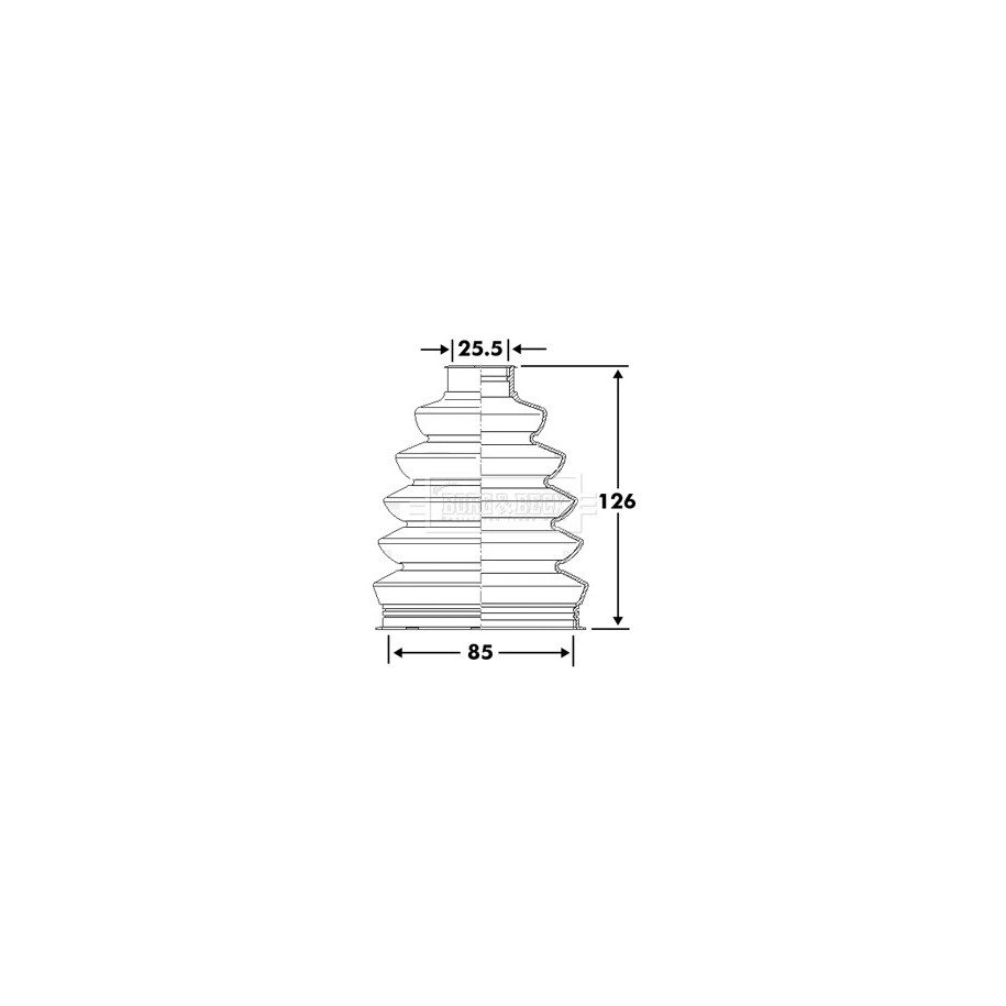 Cv Joint Boot Kit BORG & BECK BCB6114 for ABARTH