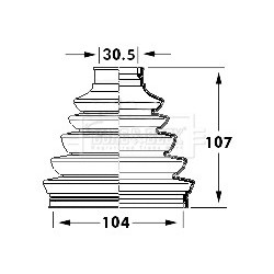 Cv Joint Boot Kit BORG & BECK BCB6116 for NISSAN NAVARA