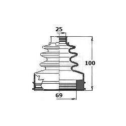 Cv Joint Boot Kit BORG & BECK BCB6129 for FORD