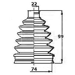 Cv Joint Boot Kit BORG & BECK BCB6142 for CITROEN