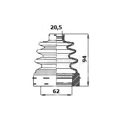 Cv Joint Boot Kit BORG & BECK BCB6146 for VAUXHALL CORSA