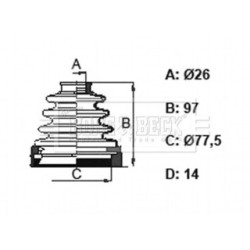 Cv Joint Boot Kit BORG & BECK BCB6158 for FORD