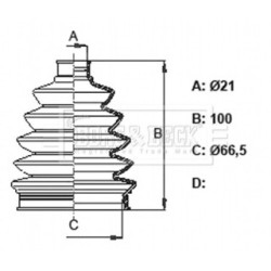 Cv Joint Boot Kit BORG & BECK BCB6161 for CHEVROLET