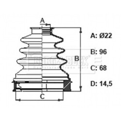 Cv Joint Boot Kit BORG & BECK BCB6169 for MAZDA