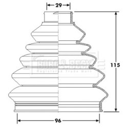 Cv Joint Boot Kit BORG & BECK BCB6180 for AUDI