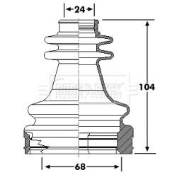 Cv Joint Boot Kit BORG & BECK BCB6196 for RENAULT OE 7701209254