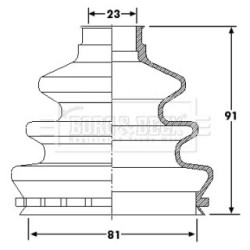 Cv Joint Boot Kit BORG & BECK BCB6200 for VAUXHALL ASTRA