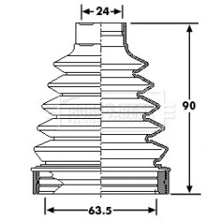 Cv Joint Boot Kit BORG & BECK BCB6201 for RENAULT OE 7701209469
