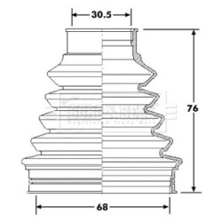Cv Joint Boot Kit BORG & BECK BCB6203 for AUDI