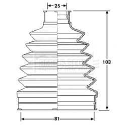 Cv Joint Boot Kit BORG & BECK BCB6210 for DACIA