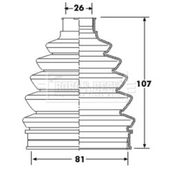 Cv Joint Boot Kit BORG & BECK BCB6215 for MERCEDES A-CLASS