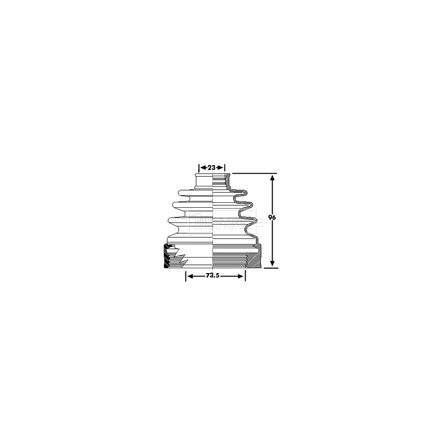 Cv Joint Boot Kit BORG & BECK BCB6222 for MAZDA