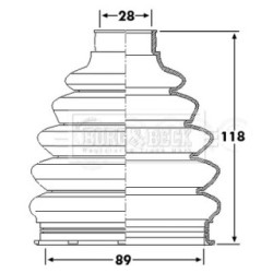 Cv Joint Boot Kit BORG & BECK BCB6229 for CHRYSLER