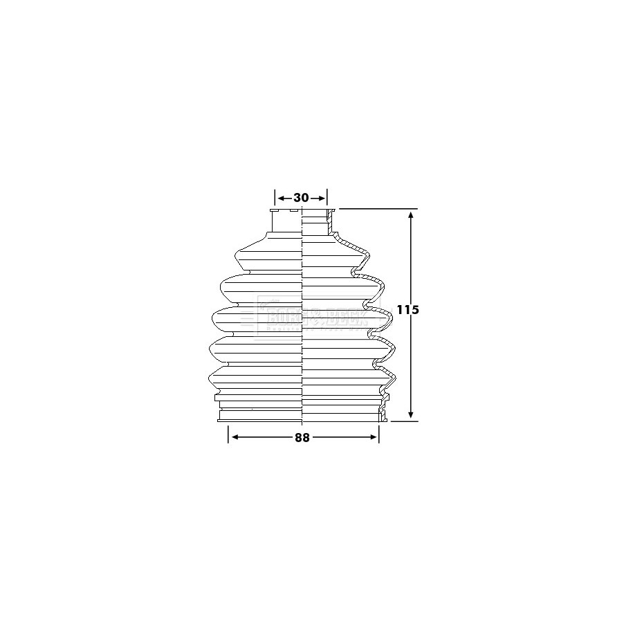 Cv Joint Boot Kit BORG & BECK BCB6236 for MERCEDES A-CLASS