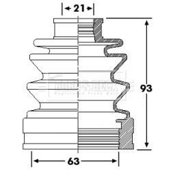 Cv Joint Boot Kit BORG & BECK BCB6245 for HYUNDAI ACCENT