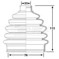 Cv Joint Boot Kit BORG & BECK BCB6251 for VAUXHALL ASTRA