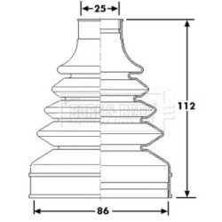 Cv Joint Boot Kit BORG & BECK BCB6256 for CHRYSLER VOYAGER