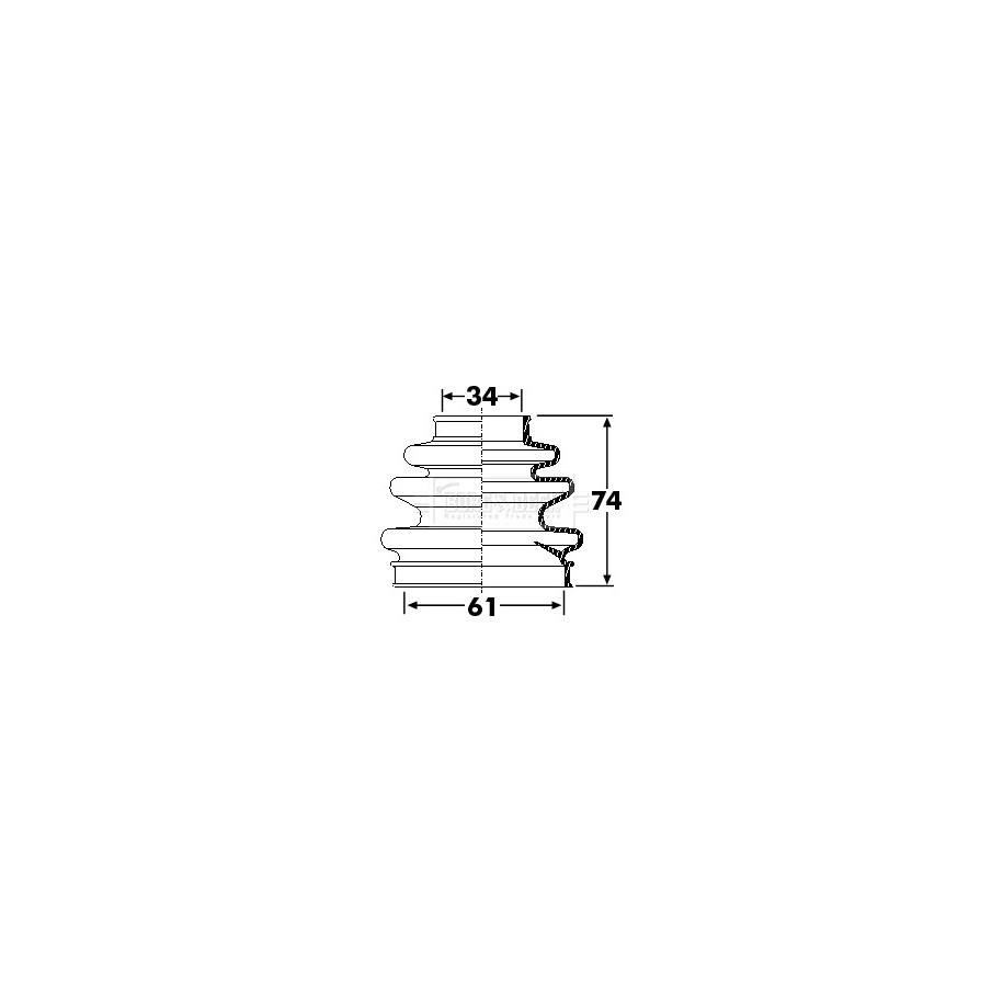 Cv Joint Boot Kit BORG & BECK BCB6262 for BMW 7 OE 33207571962