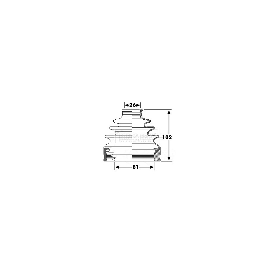 Cv Joint Boot Kit BORG & BECK BCB6267 for CITROEN