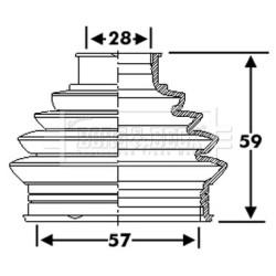 Cv Joint Boot Kit BORG & BECK BCB6274 for AUDI OE 8R0598203