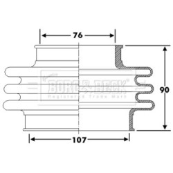 Cv Joint Boot Kit BORG & BECK BCB6276 for CITROEN