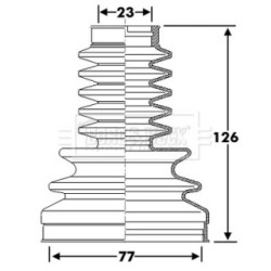 Cv Joint Boot Kit BORG & BECK BCB6282 for BMW