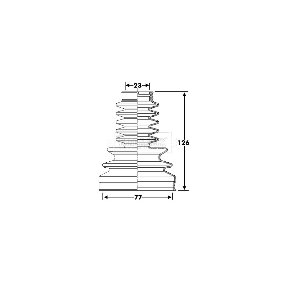 Cv Joint Boot Kit BORG & BECK BCB6282 for BMW
