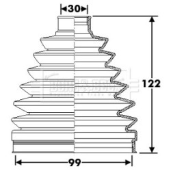 Cv Joint Boot Kit BORG & BECK BCB6283 for NISSAN OE C9241JA11A