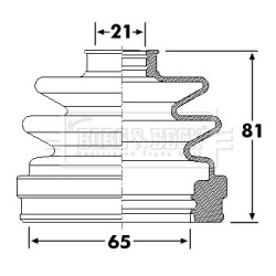 Cv Joint Boot Kit BORG & BECK BCB6299 for NISSAN MICRA