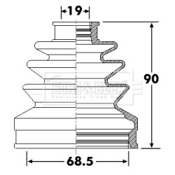 Cv Joint Boot Kit BORG & BECK BCB6300 for HONDA CIVIC