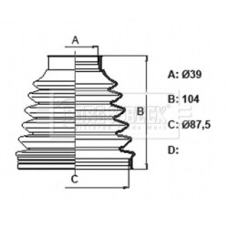 Cv Joint Boot Kit BORG & BECK BCB6331 for CITROEN C5 OE 3293.E8