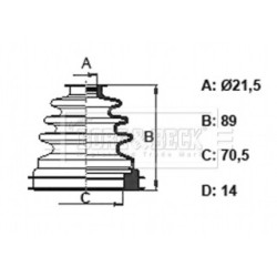 Cv Joint Boot Kit BORG & BECK BCB6357 for FORD TOURNEO OE 4371800