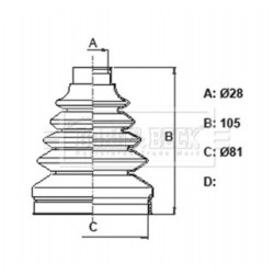 Cv Joint Boot Kit BORG & BECK BCB6377 for CHEVROLET CAPTIVA