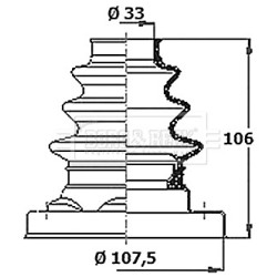 Cv Joint Boot Kit BORG & BECK BCB6386 for BMW OE 33207518901