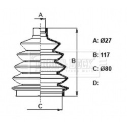 Cv Joint Boot Kit BORG & BECK BCB6387 for MERCEDES M-CLASS