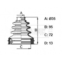Cv Joint Boot Kit BORG & BECK BCB6391 for FORD C-MAX