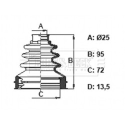 Cv Joint Boot Kit BORG & BECK BCB6392 for CHEVROLET