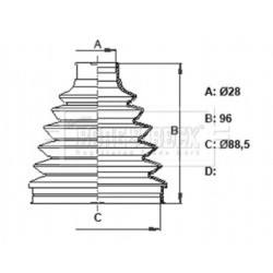 Cv Joint Boot Kit BORG & BECK BCB6398 for MERCEDES M-CLASS