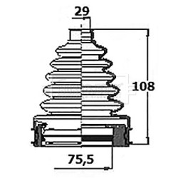 Cv Joint Boot Kit BORG & BECK BCB6410 for FORD TRANSIT OE 1426841