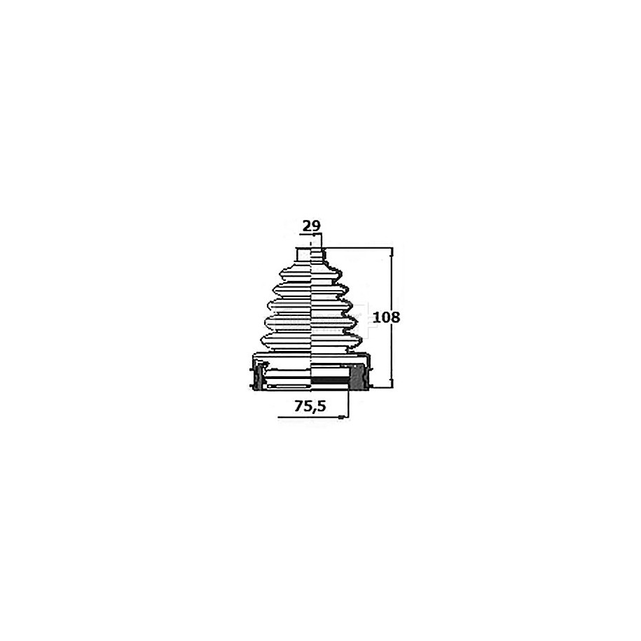 Cv Joint Boot Kit BORG & BECK BCB6410 for FORD TRANSIT OE 1426841